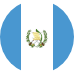 Imagen de la bandera de Guatemala con diseño en forma circular, representando los colores y símbolos nacionales.